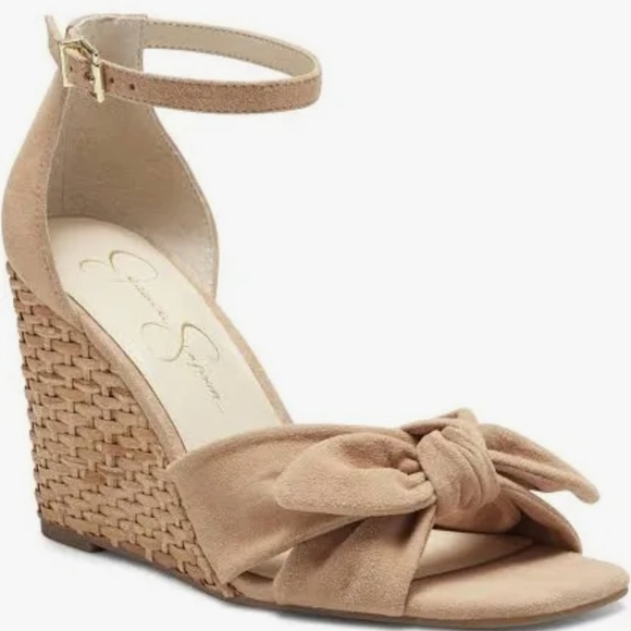 Jessica Simpson Shoes - Women's Jessica Simpson Delirah Tan Wedge Dress Sandals